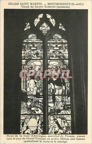 Cartes postales Eglise Saint Martin Montmorency (S et O) Vitrail du Grand Turenne (Moderne)