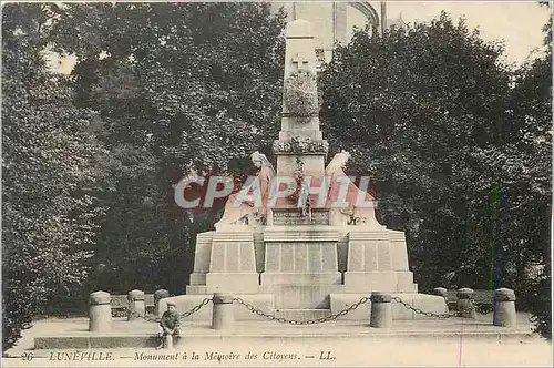 Cartes postales Luneville Monument a la Memoire des Citoyens