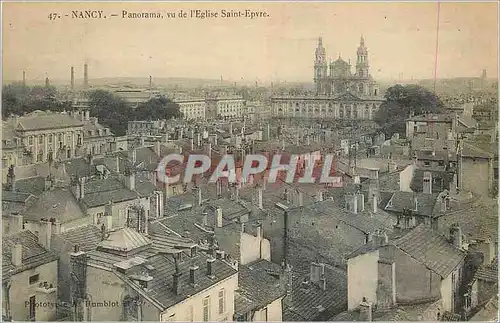 Cartes postales Nancy Panorama vu de l'Eglise Saint Epvre
