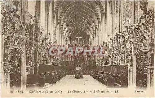 Ansichtskarte AK Albi Cathedrale Sainte Cecile Le Choeur XVe et XVIe Siecles Orgue