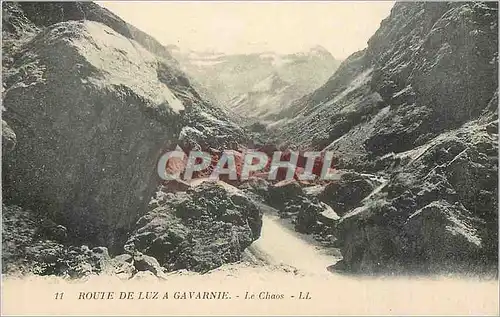 Cartes postales Route de Luz a Gavarnie Le Chaos
