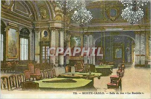 Cartes postales Monte Carlo Salle de Jeu La Roulette
