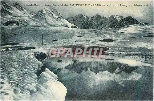 Cartes postales Haut Dauphine Le Col du Lautaret (2058 m) et son Lac en Hiver