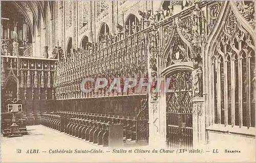 Ansichtskarte AK Albi Cathedrale Sainte Cecile Stalles et Cloitre du Choeur