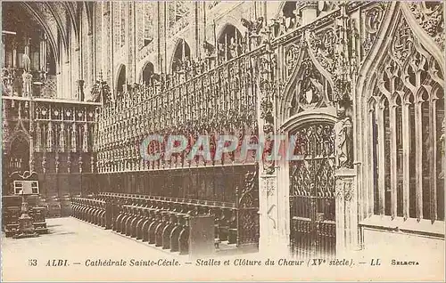 Cartes postales Albi Cathedrale Sainte Cecile Stalles et Cloitre du Choeur