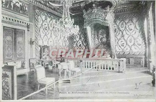 Ansichtskarte AK Palais de Fontainebleau Chambre de Marie Antoinette