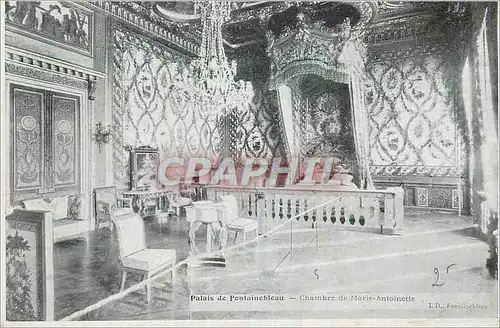 Cartes postales Palais de Fontainebleau Chambre de Marie Antoinette