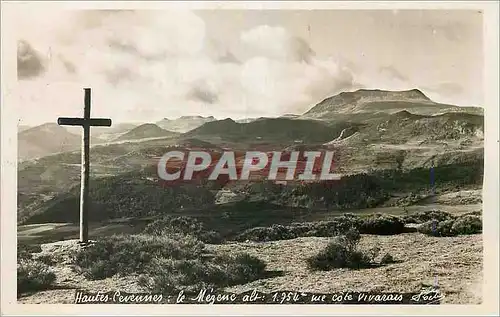 Moderne Karte Hautes Cevennes Le Mezene alt 1754 m Vue cote Vivarais