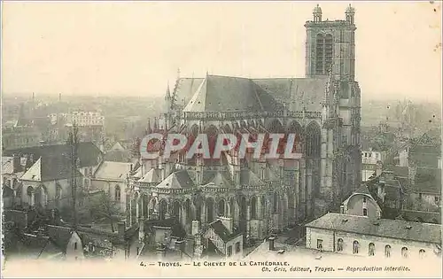 Ansichtskarte AK Troyes Le Chevet de la Cathedrale