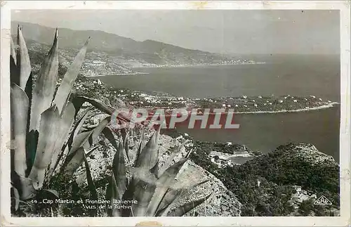 Cartes postales moderne Cap Martin et Frontiere Italienne vus de la Turbie