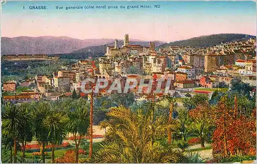 Ansichtskarte AK Grasse Vue Generale (Cote Nord) prise du Grand Hotel