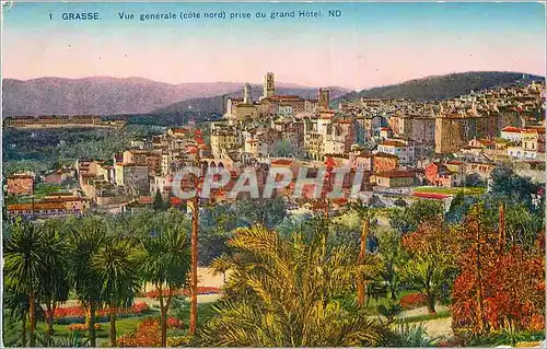 Cartes postales Grasse Vue Generale (Cote Nord) prise du Grand Hotel