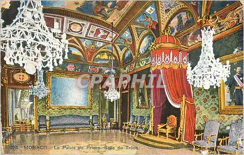 Cartes postales Monaco Le Palais du Prince Salle du Trone