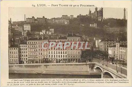 Cartes postales Lyon Pont Tilsitt et Quai Fulchiron