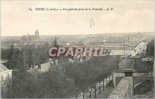 Cartes postales Tours (I et L) Vue Generale prise de la Tranchee