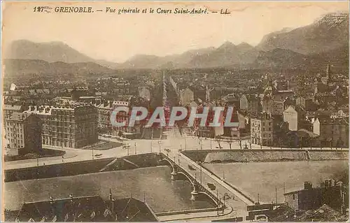 Ansichtskarte AK Grenoble Vue Generale et le Cours Saint Andre