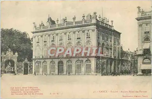 Cartes postales Nancy Eveche Ancien Hotel des formes
