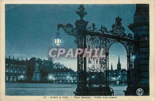 Ansichtskarte AK Nancy la Nuit Place Stanislas Grilles Jean Lamour