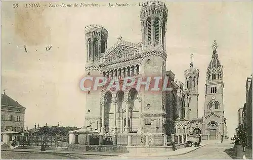 Cartes postales Lyon Notre Dame de Fourviere La Facade