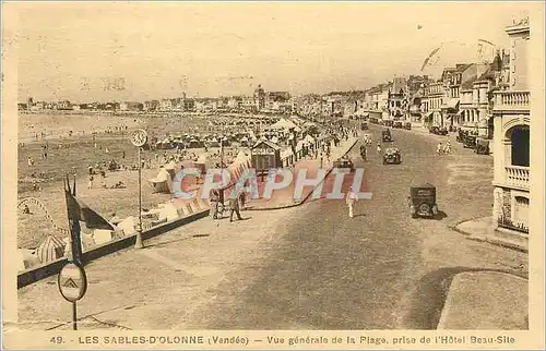 Ansichtskarte AK Les Sables d'Olonne (Vendee) Vue Generale de la Plage prise de l'Hotel Beau Site