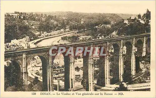 Ansichtskarte AK Dinan Le Viaduc et Vue Generale sur la Rance