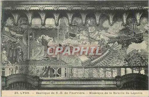 Ansichtskarte AK Lyon Basilique de N D de Fourviere Mosaique de la Bataille de Lepante