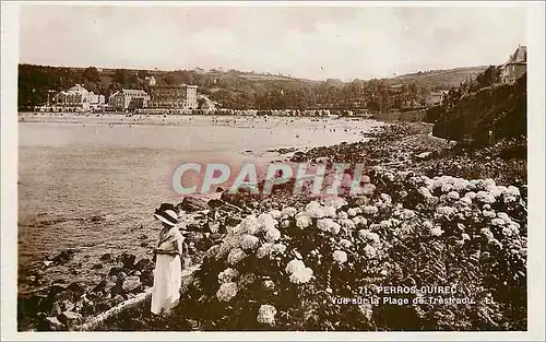 Cartes postales moderne Perros Guirec Vue sur la Plage de Trestraou