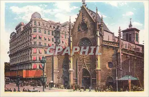 Ansichtskarte AK Lyon (Rhone) Eglise Ste Bonaventure et Galeries Lafayette