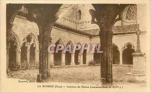 Cartes postales La Romieu (Gera) Interieur du Cloitre (Commencement du XIVe s)