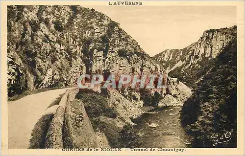Cartes postales L'Auvergne Gorges de la Sioule Tunnel de Chouvigny