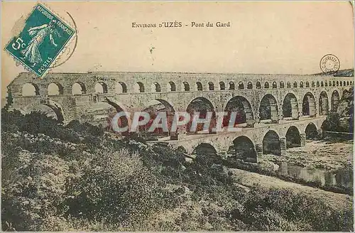 Cartes postales Environs d'Uzes Pont du Gard