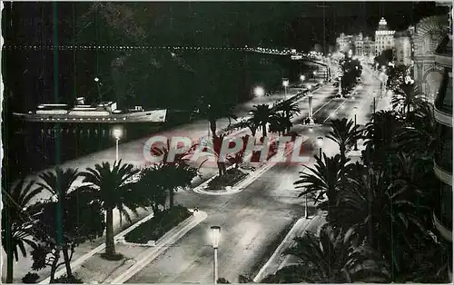 Cartes postales moderne Nice la Nuit Promenade en Mer Bateau