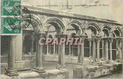 Ansichtskarte AK Aix en Provence Le Cloitre Cathedrale St Sauveur XIe Siecle