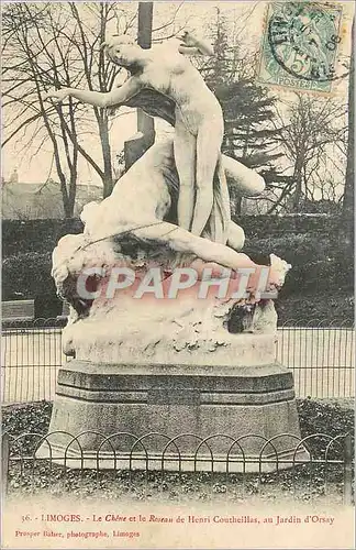 Ansichtskarte AK Limoges Le Chene et le Roseau de Henri Coutheillas au Jardin d'Orsay