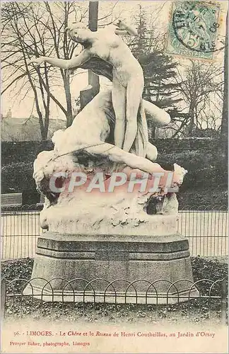 Cartes postales Limoges Le Chene et le Roseau de Henri Coutheillas au Jardin d'Orsay