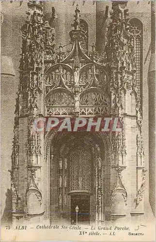 Ansichtskarte AK Albi Cathedrale Ste Cecile Le Grand Porche XVe siecle