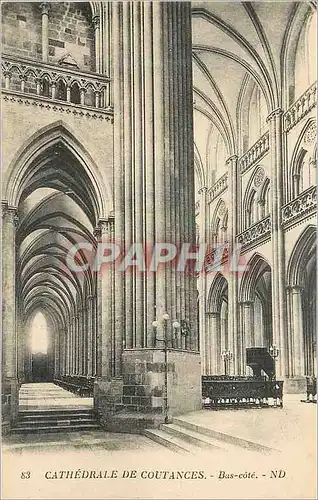 Cartes postales Cathedrale de Coutances Bas cote