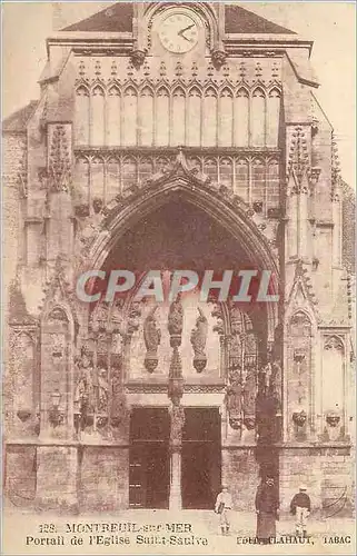 Ansichtskarte AK Montreuil sur Mer Portail de l'Eglise Saint Saulure