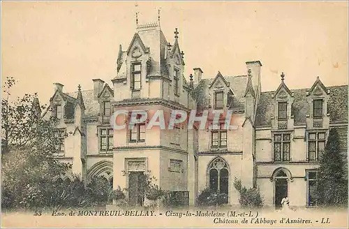 Cartes postales Env de Montreuil Bellay Cizay la Madeleine (M et L) Chateau de l'Abbaye d'Asnieres