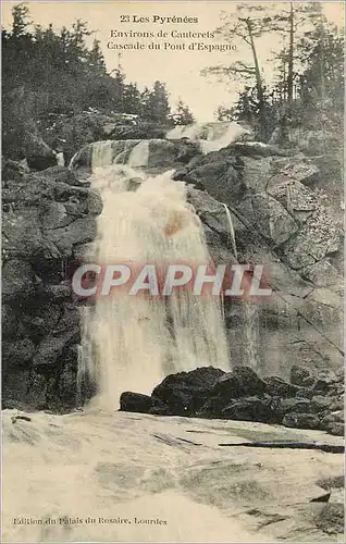 Ansichtskarte AK Les Pyrenees Environs de Cauterets Cascade du Pont d'Espagne