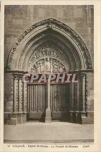 Cartes postales Colmar Eglise St Martin Le Portail St Nicolas