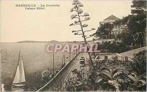 Cartes postales Marseille La Corniche Palace Hotel Tramway