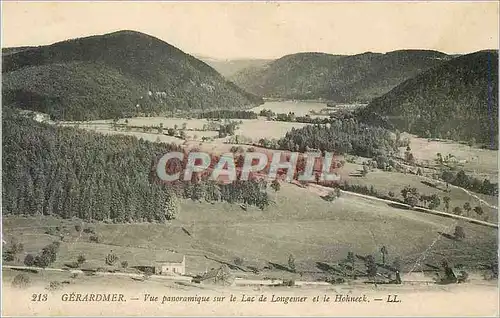 Cartes postales Gerardemer Vue panoramique sur le Lac de Longemer et le Hoimeck