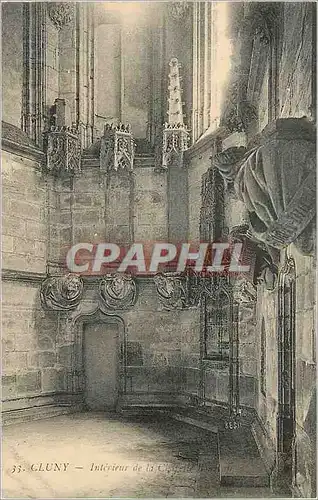 Ansichtskarte AK Cluny Interieur de la Chapelle