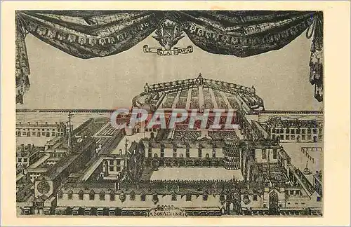 Cartes postales Vue cavaliere du Palais ducal extraite du Triomphe de Charles IV (1664)