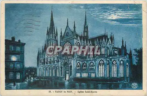 Cartes postales Nancy la Nuit Eglise Saint Epvre