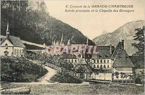 Cartes postales Couvent de la Grande Chartreuse Entree principale et la Chapelle des Etranges
