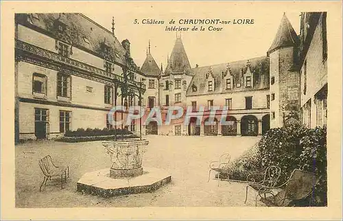 Cartes postales Chateau de Chaumont sur Loire Interieur de la Cour