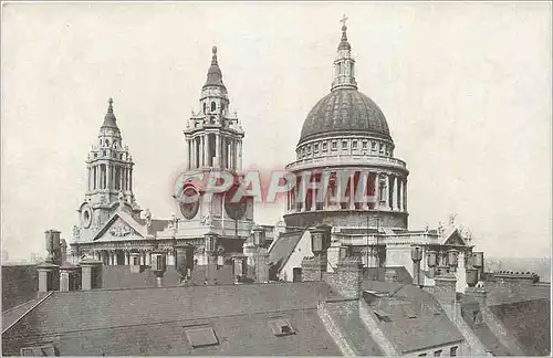 Ansichtskarte AK London St Paul's Cathedral The dome and Towers from the s w With the Gables of the western front