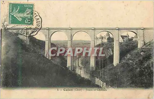 Ansichtskarte AK Culan (Cher) Ponts et Chateau